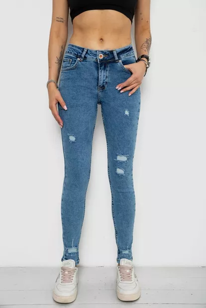 Джинси жіночі Skinny, колір блакитний, 182R1414