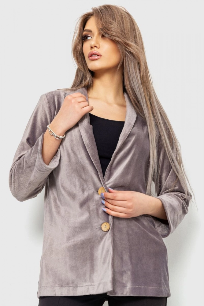 Купити Піджак жіночий велюровий, колір мокко, 115R363-20 - Фото №1