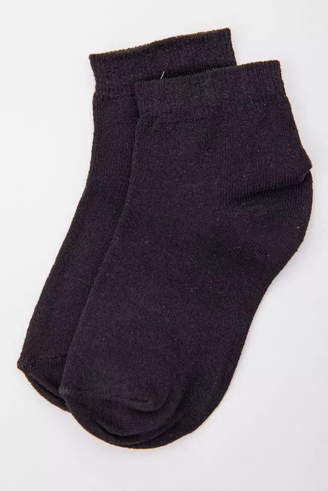 Купити Дитячі однотонні шкарпетки, чорного кольору, 167R605-1 - Фото №1