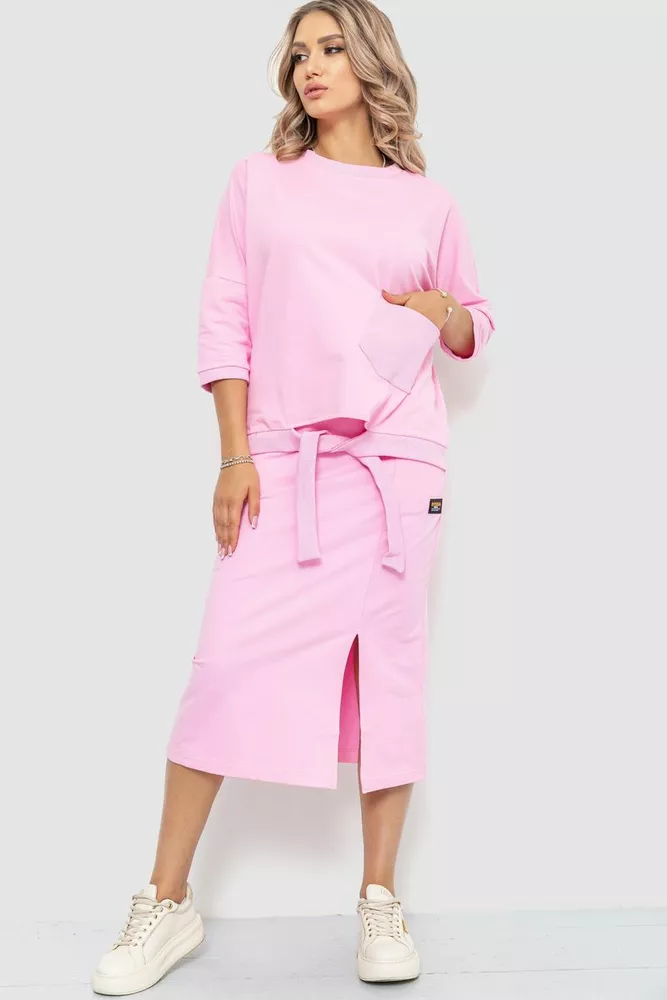Купити Костюм жіночий повсякденний, колір світло-рожевий, 115R0518 - Фото №1
