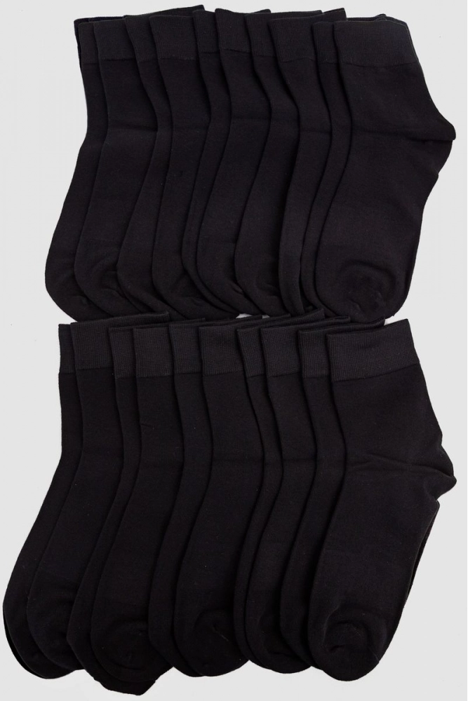 Купити Комплект чоловічих шкарпеток 10 пар, колір чорний, 151RF551-1 - Фото №1