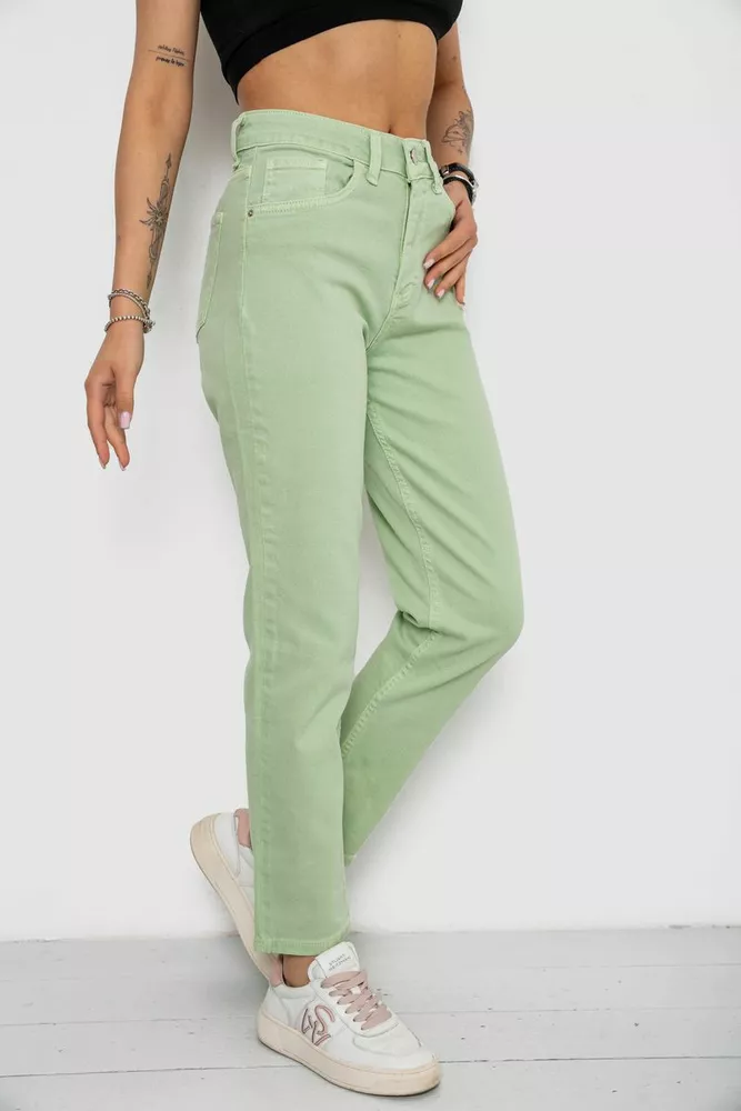 Купити Джинси жіночі Mom's, колір м'ятний, 182R1139 - Фото №3