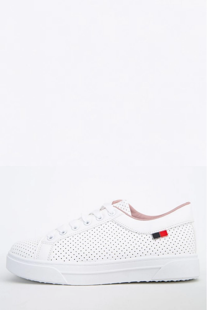 Купити Жіночі білі кросівки з еко-шкіри 197R156-178 оптом - Фото №1