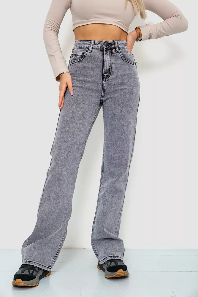 Купити Джинси жіночі MOM, колір сірий, 240R1161 - Фото №1