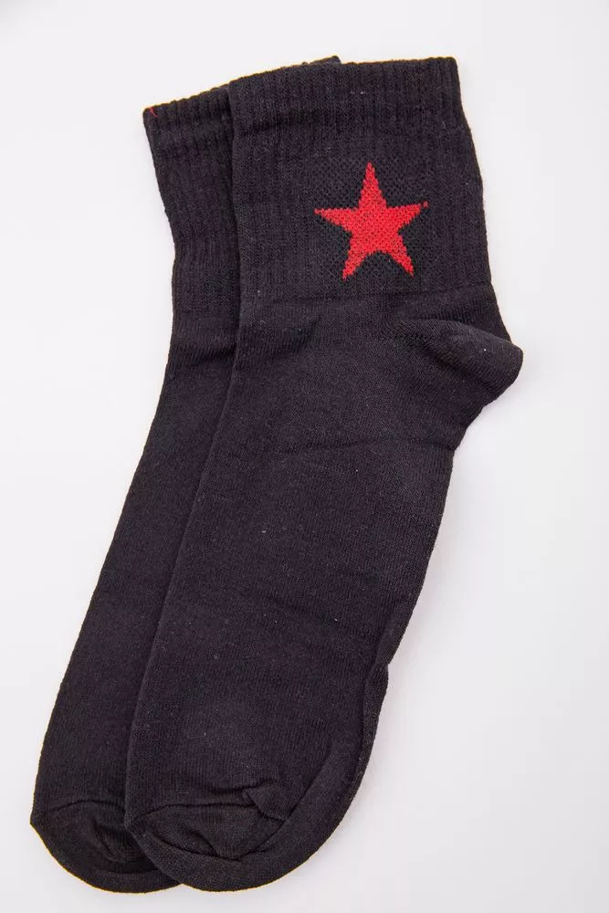 Купить Мужские носки средней длины, черного цвета, 167R412 - Фото №1