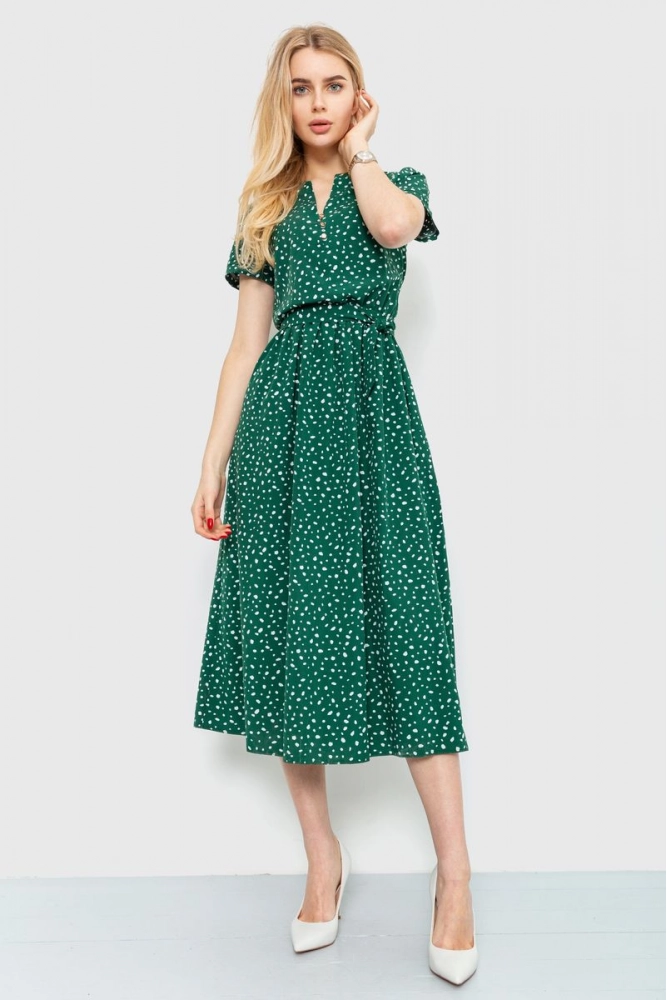 Купить Платье, цвет зеленый, 230R006-31 - Фото №1