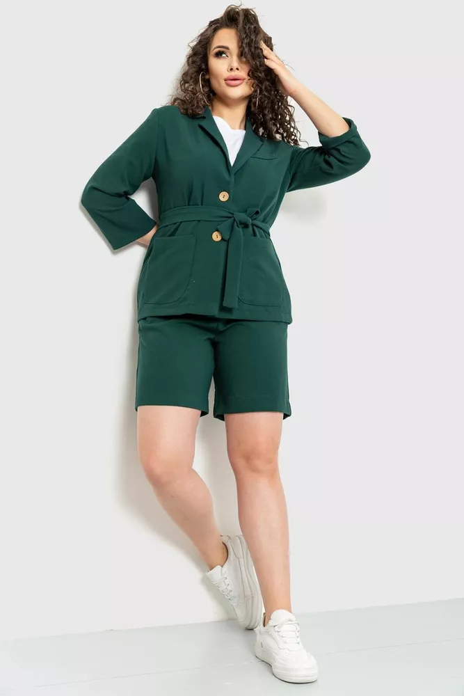 Купить Костюм женский нарядный, цвет зеленый, 115R0451-1 - Фото №1