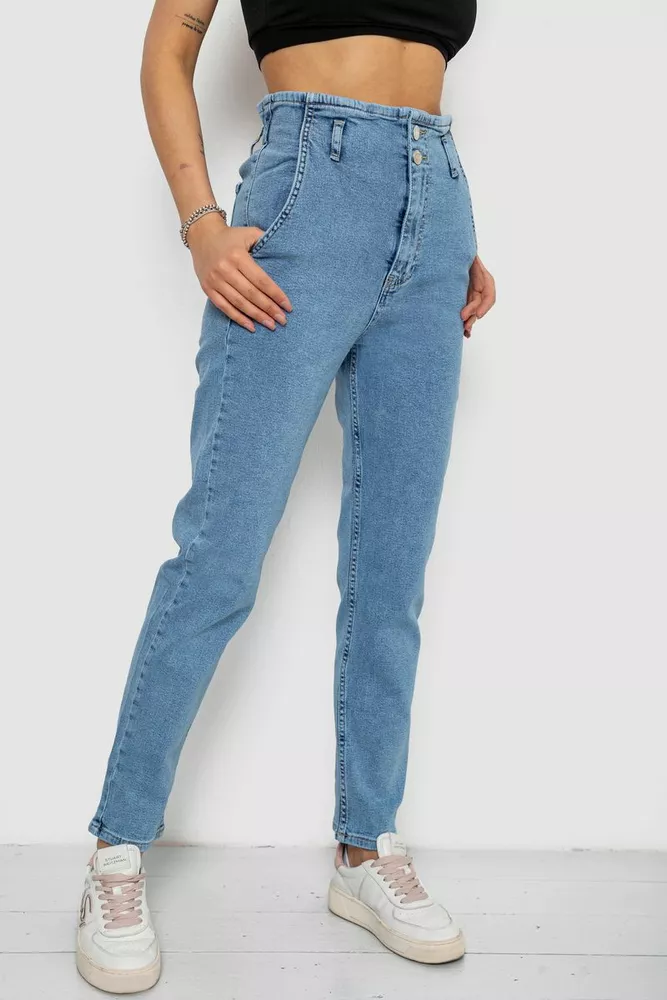 Купить Джинсы женские Mom-fit, цвет голубой, 244R1640S20 - Фото №3