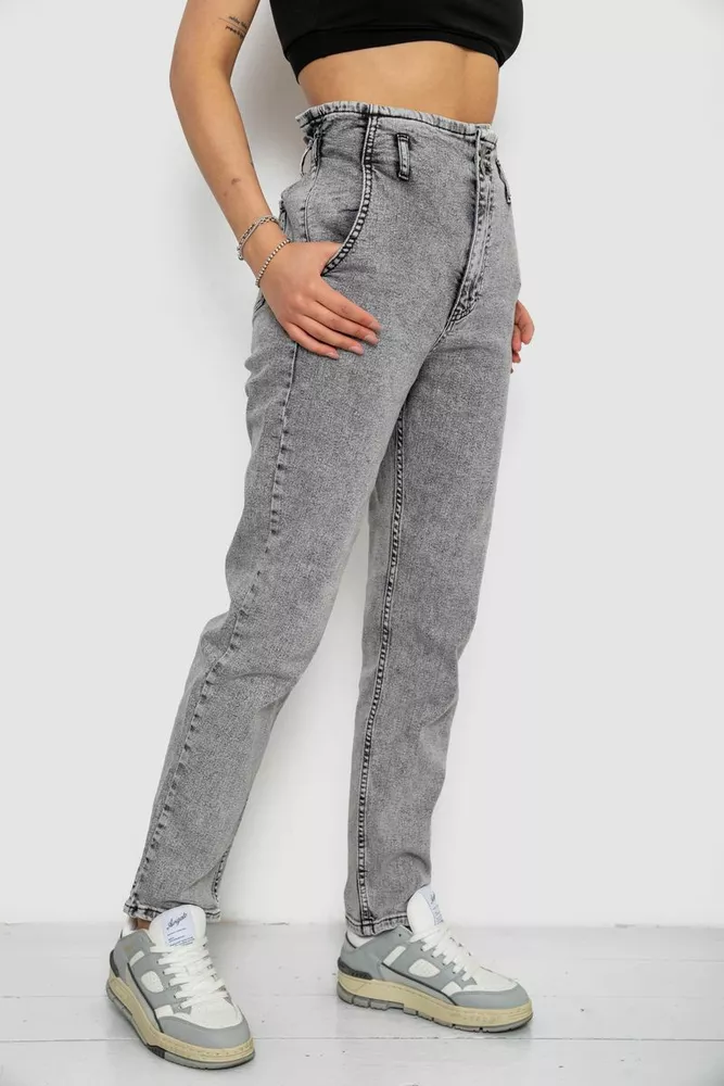 Купить Джинсы женские Mom-fit, цвет серый, 244R1640S20 - Фото №3