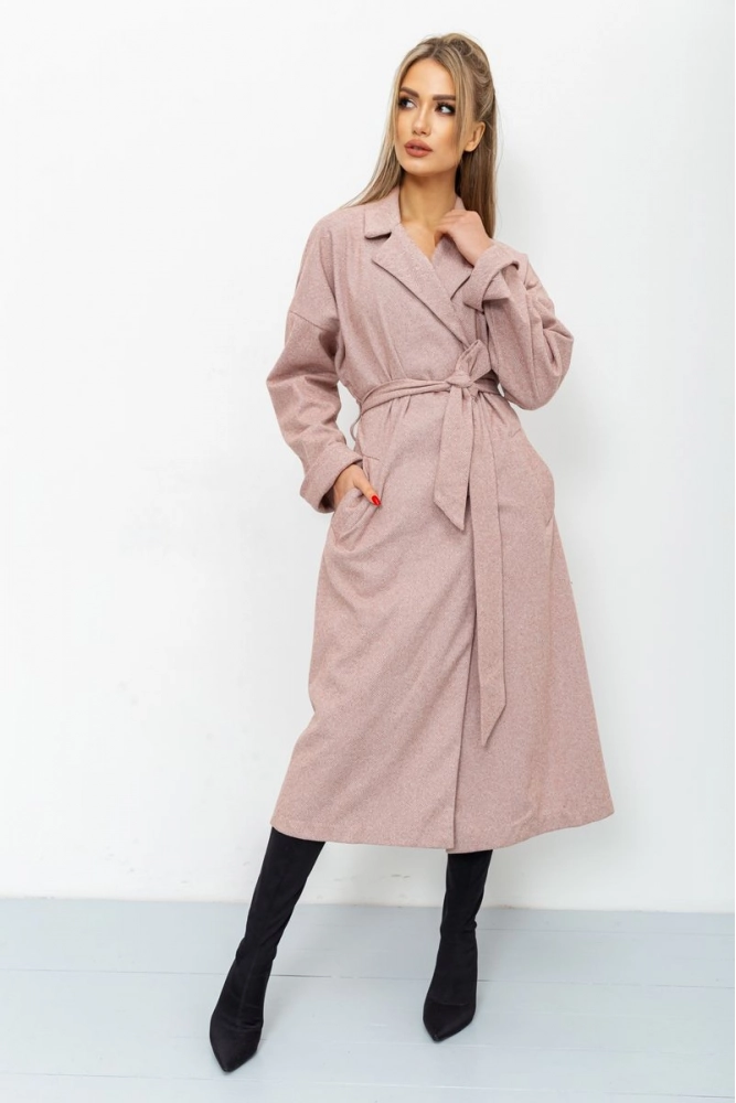 Купить Пальто женское, цвет бежево-розовый, 115R4171-1 - Фото №1