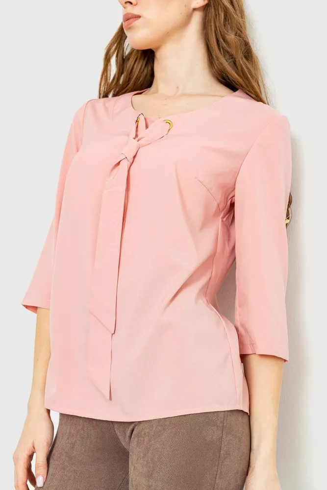 Купить Блуза однотонная, цвет пудровый, 230R150 - Фото №1