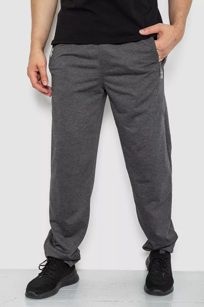 Купить Спорт штаны мужские, цвет темно-серый, 244R4932 оптом - Фото №1