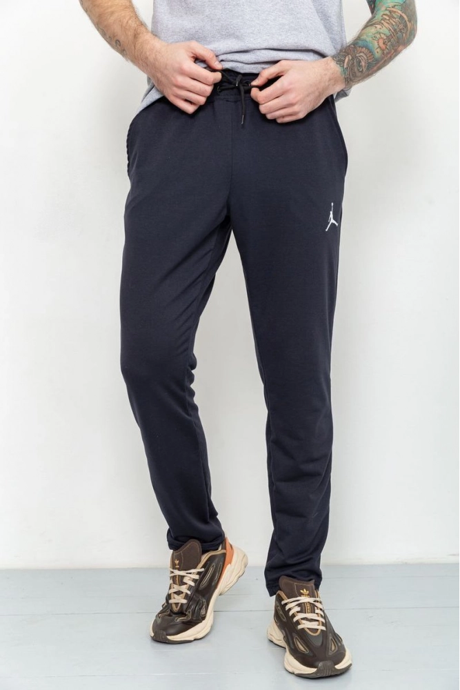 Купить Спорт штаны мужские демисезонные, цвет темно-синий, 129R1672 - Фото №1