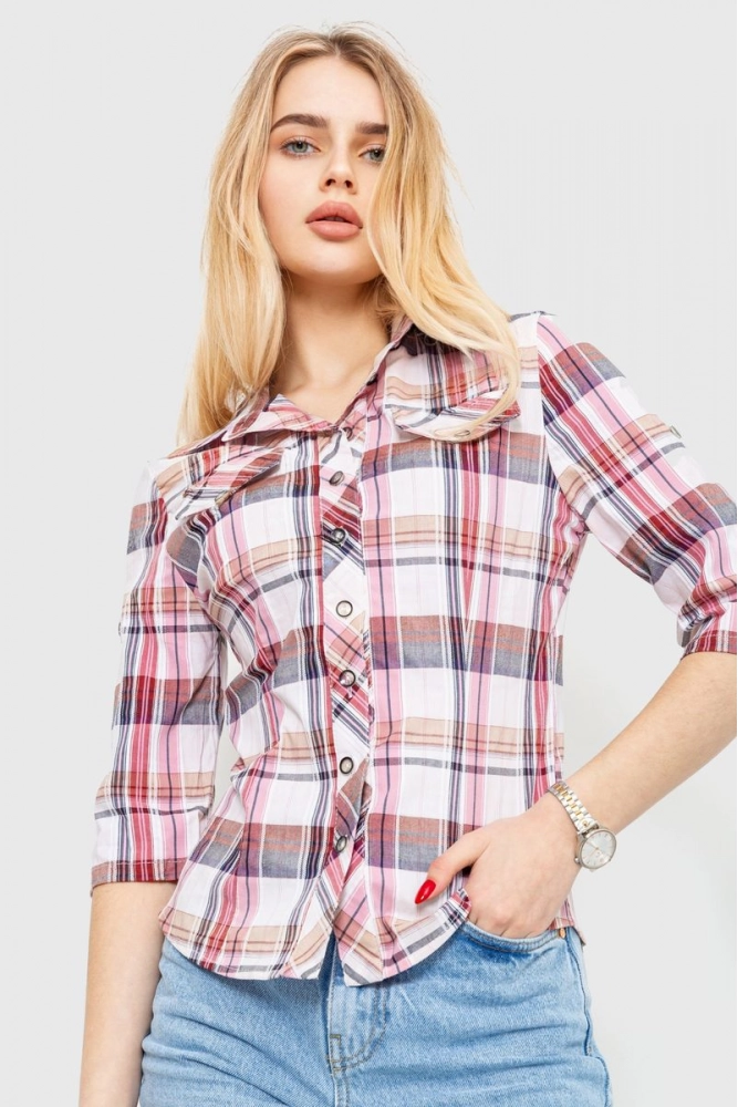 Купить Рубашка женская  230R063-25, цвет Молочно-розовый - Фото №1