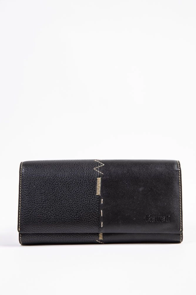Купити Жіночий гаманець із шкірзаму чорного кольору 102R194-1 оптом - Фото №1