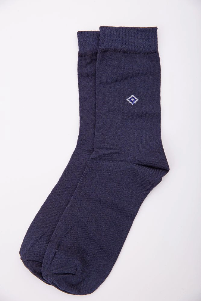 Купити Чоловічі шкарпетки середньої висоти темно-синьго кольору 151R533 - Фото №1