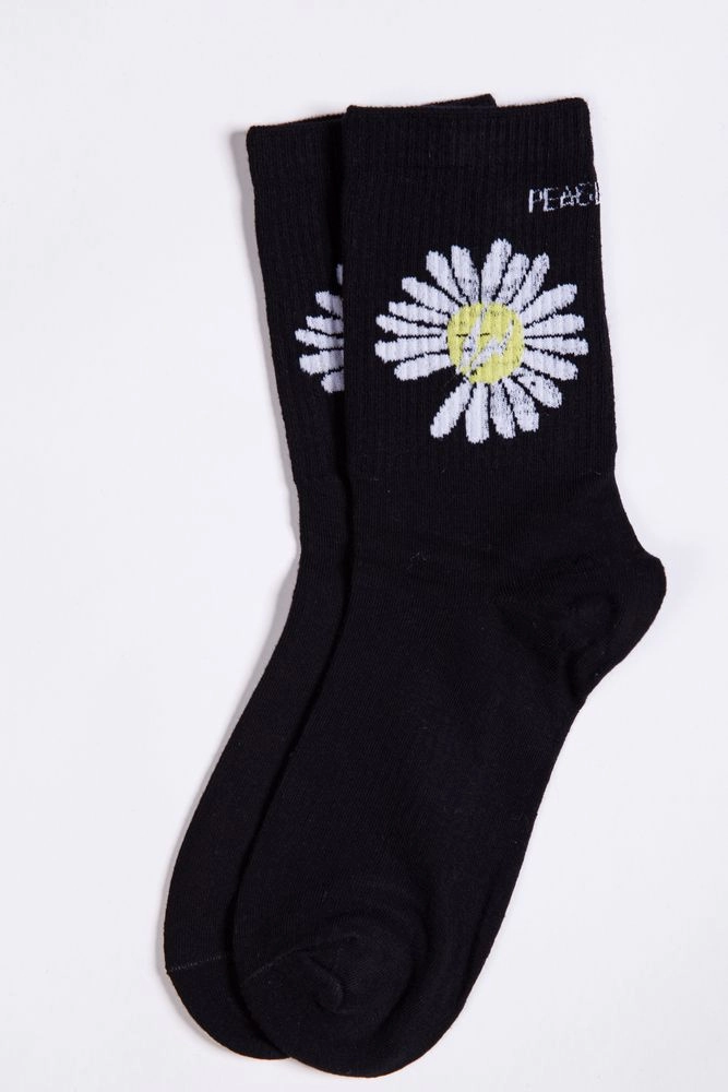 Купить Женские носки средней длины черного цвета 151R2845 - Фото №1