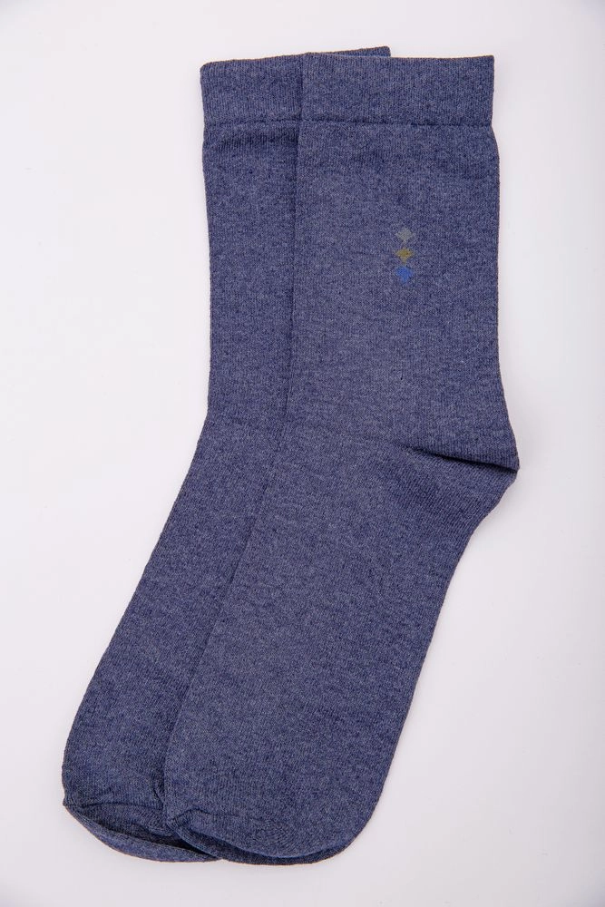 Купити Чоловічі шкарпетки середньої висоти кольору джинс 151R533 оптом - Фото №1