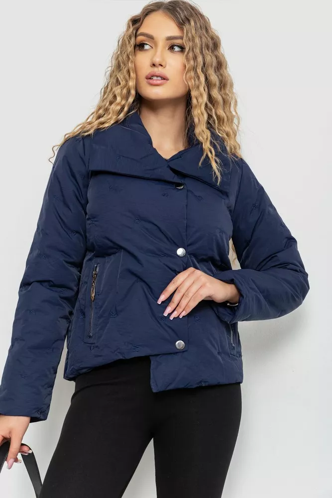 Купить Куртка женская укороченная демисезонная, цвет синий, 235R1828 оптом - Фото №1