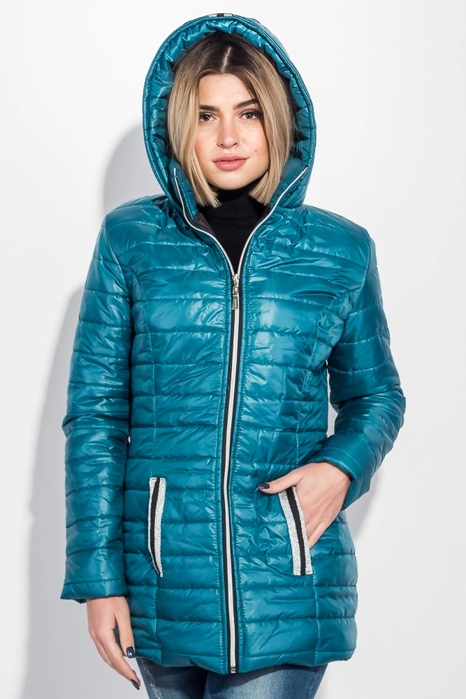 Купить Куртка женская зимняя, цвет лазурный, 111R002 - Фото №1