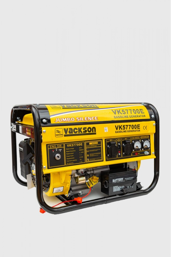 Купить Генератор бензиновый 3,2 кВт Vackson, цвет желтый, VK57700E - Фото №1