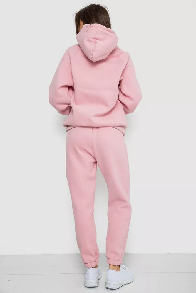 Купить Спортивный костюм женский на флисе  -уценка, цвет розовый, 252R21268-U-1 - Фото №4