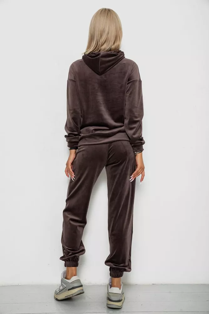 Купити Спортивний костюм жіночий велюровий, колір мокко, 241R1530-5 - Фото №4