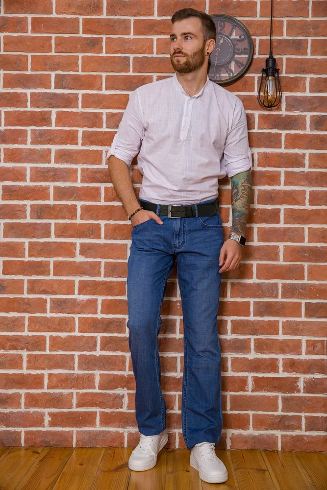 Купить Джинсы мужские повседневные, цвет джинс, 194R40550 - Фото №1