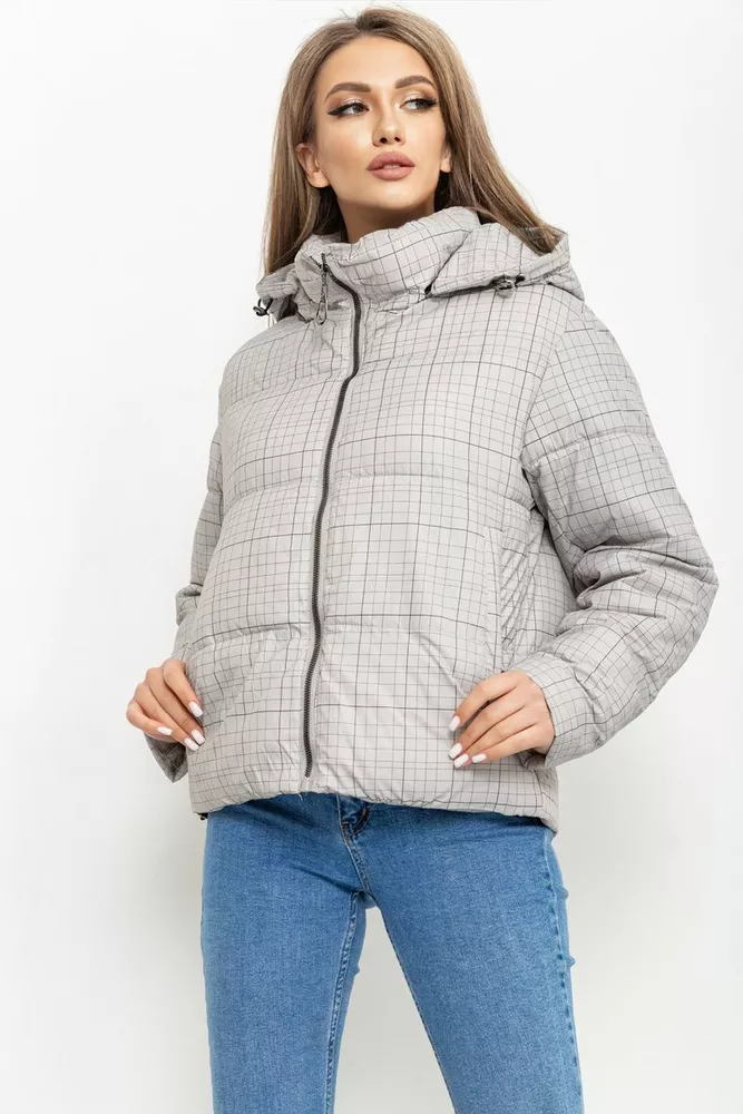 Купити Куртка жіноча демісезонна, колір сірий, 224RP036-1 - Фото №1