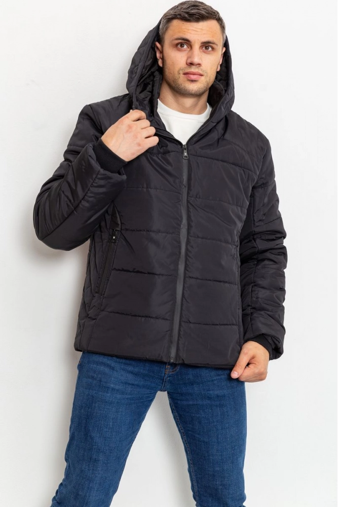 Купить Куртка  мужская демисезонная  - уценка, цвет черный, 216R002-U - Фото №1