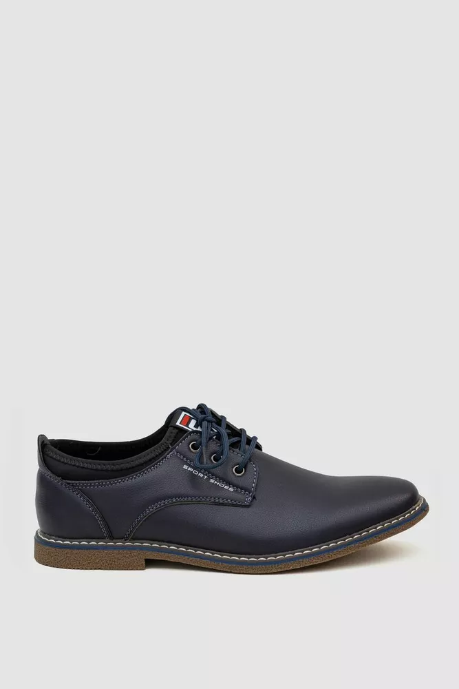 Купити Туфлі чоловічі, колір темно-синій, 243RA1206-1 оптом - Фото №1