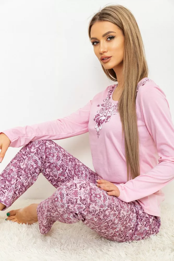 Купити Пижама женская, колір рожевий, 219RP-231 оптом - Фото №1