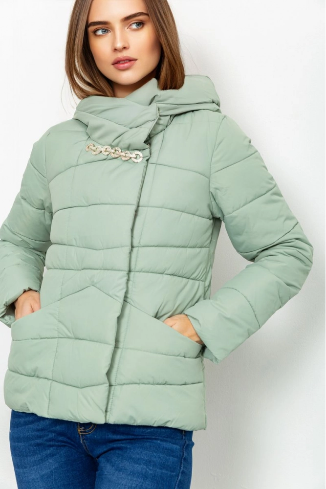 Купить Куртка женская демисезонная, цвет оливковый, 167R715-1 - Фото №1