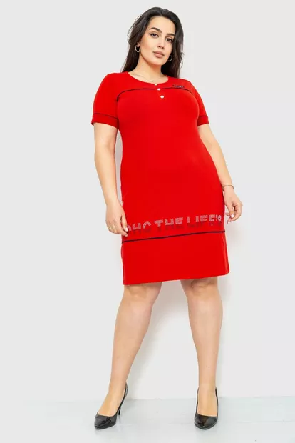 Сукня повсякденна домашня, колір червоний, 231R6272