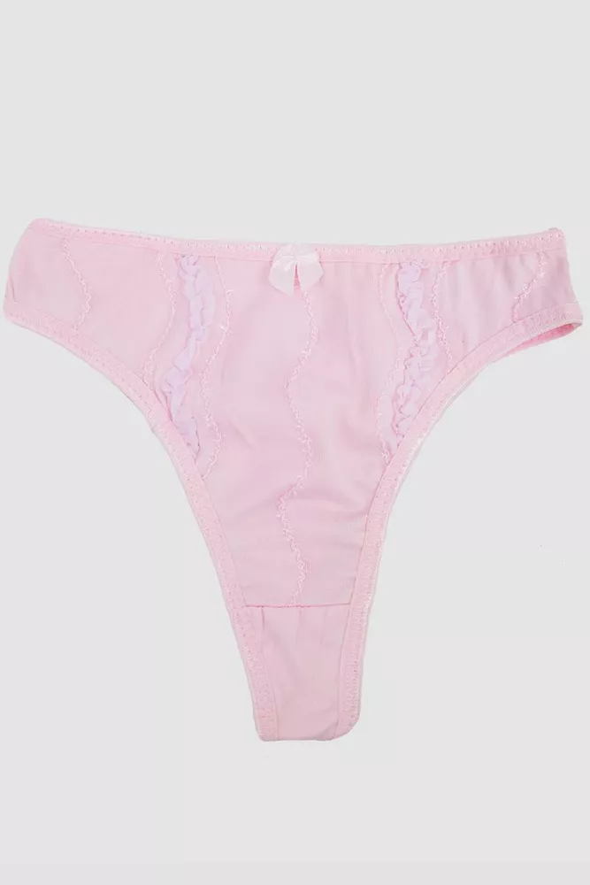 Купити Труси жіночі Танга, колір рожевий, 242R095 оптом - Фото №1