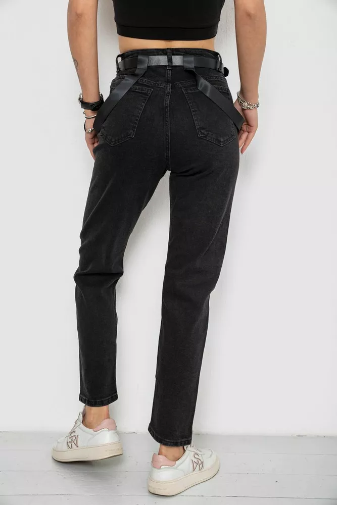 Купити Джинси жіночі Mom-fit, колір чорний, 182R9135 - Фото №4