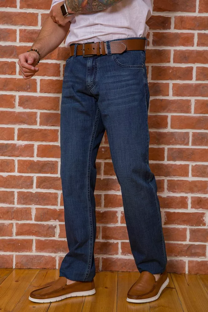 Купить Джинсы мужские прямого кроя, цвет джинс, 194R50100 - Фото №1