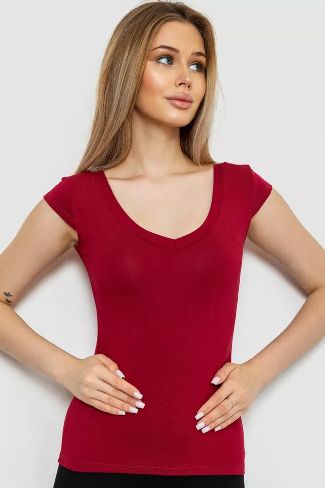 Купити Майка жіноча, колір бордовий, 186R301 - Фото №1