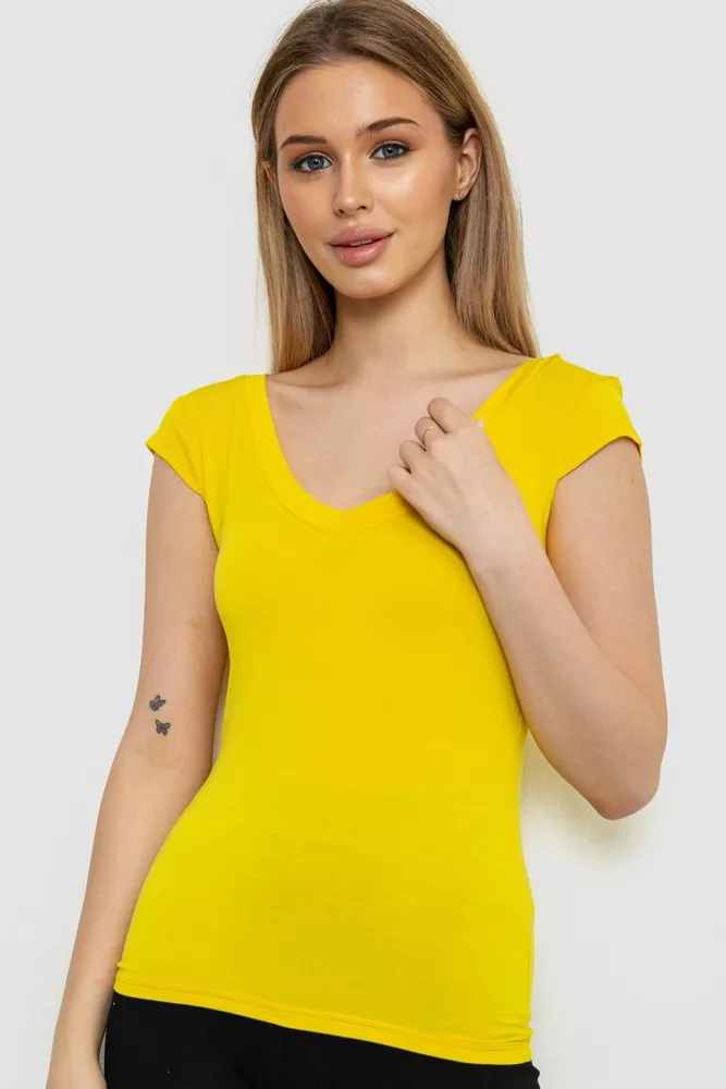 Купити Майка жіноча, колір жовтий, 186R301 оптом - Фото №1