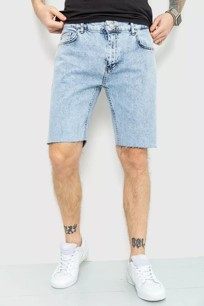 Купити Шорти чоловічі джинсові, колір темно-блакитний, 157R3721-20 - Фото №1