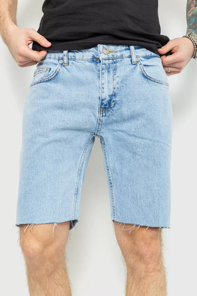 Купити Шорти чоловічі джинсові, колір світло-блакитний, 157R3721-20 оптом - Фото №1