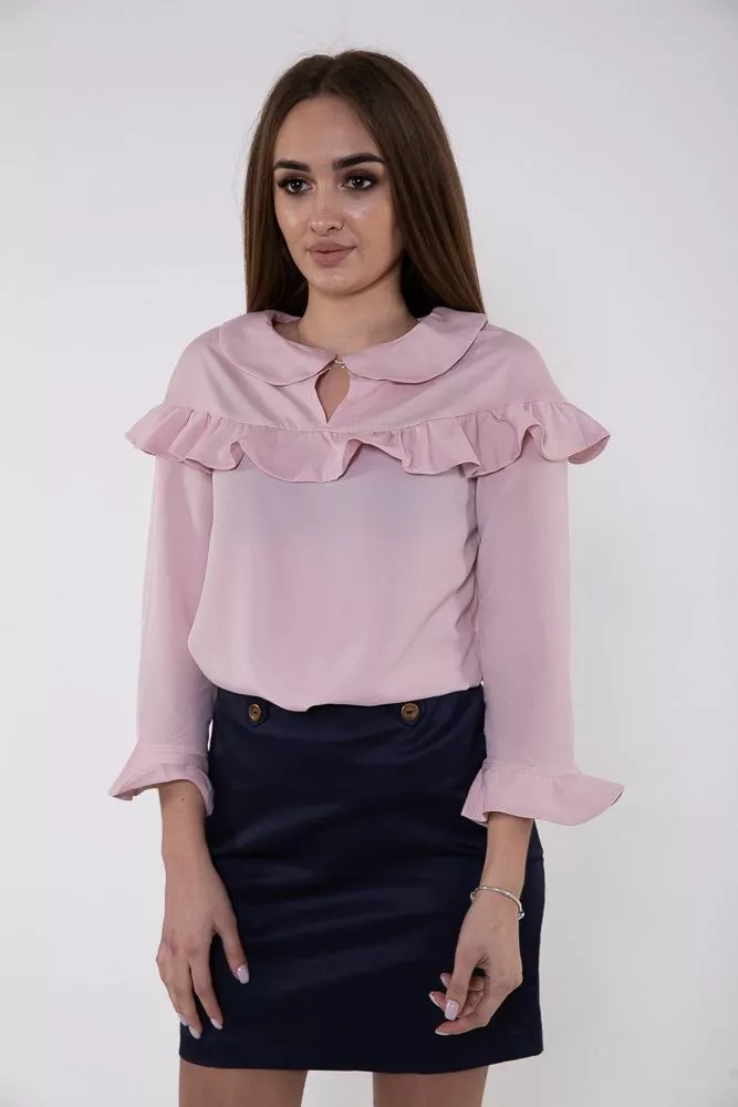 Купити Блузка жіноча  -уцінка, колір пудровий, 115R338-U - Фото №1