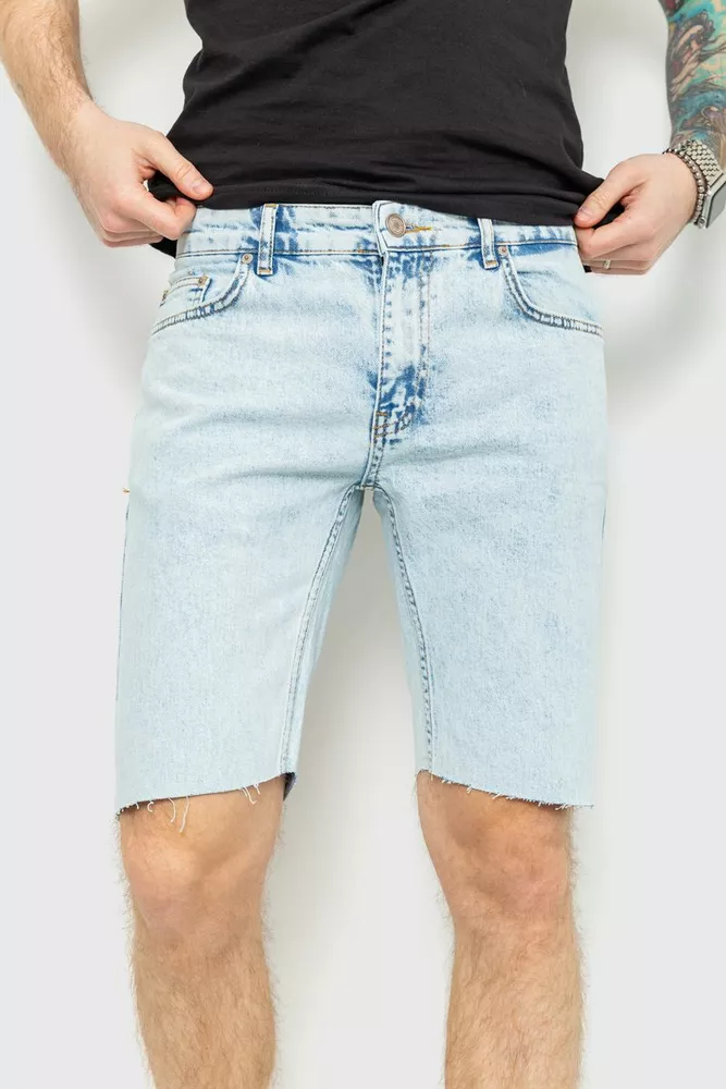 Купить Шорты мужские  джинсовые, цвет голубой, 157R3721-20 оптом - Фото №1
