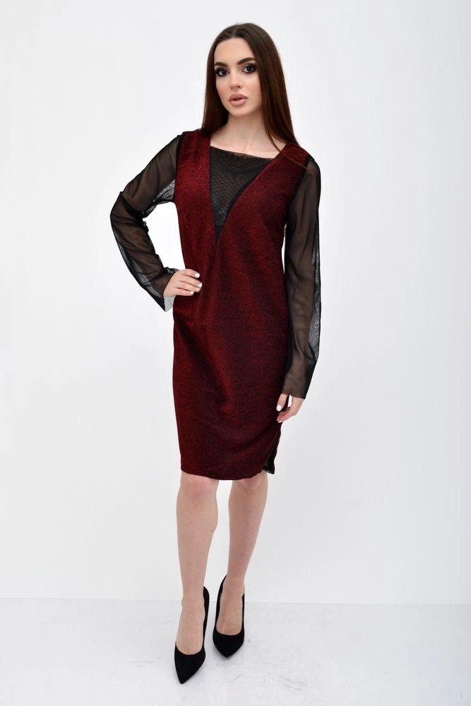Купити Сукня жіноча, колір червоний, 115R3541 - Фото №1