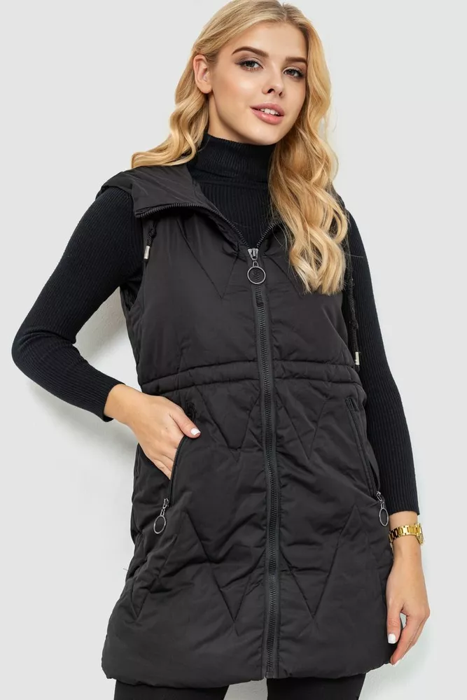 Купити Куртка жіноча  -5, колір чорний, 235R8803 - Фото №1