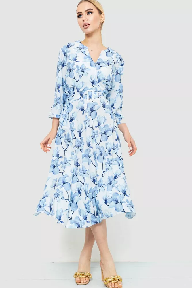 Купить Платье софт, цвет молочно-голубой, 230R032-2 - Фото №1