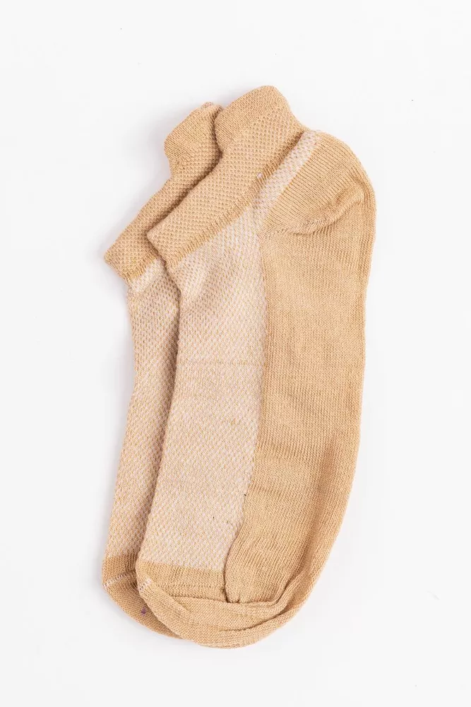 Купити Шкарпетки жіночі короткі, колір бежевий, 131R232-1 оптом - Фото №1