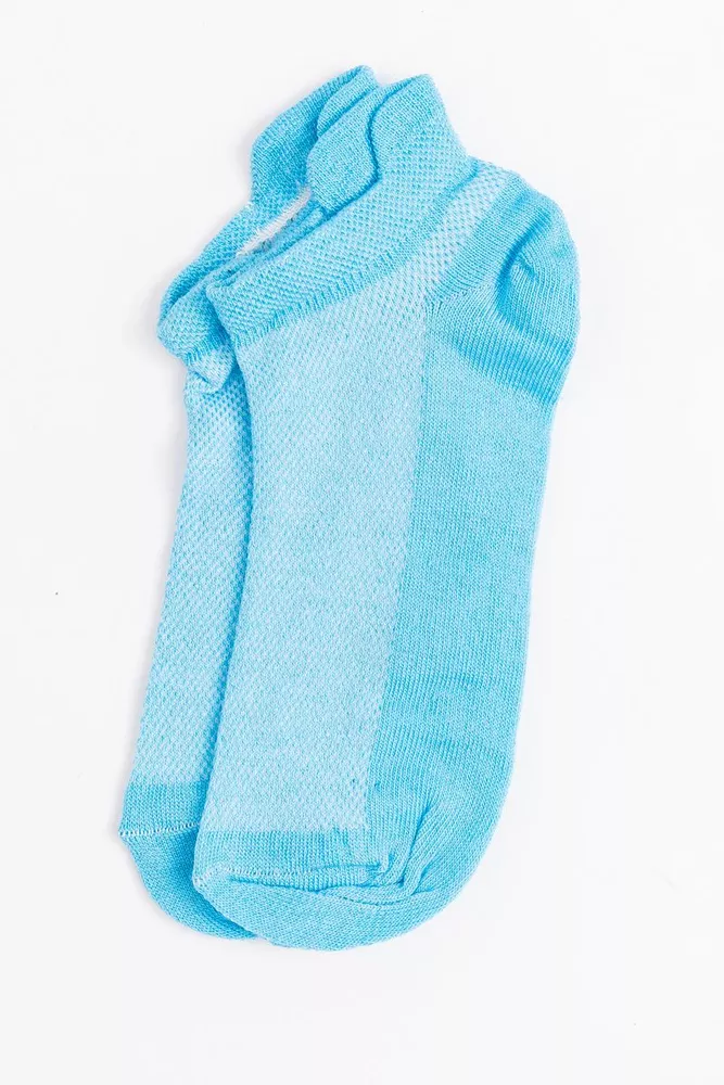 Купити Шкарпетки жіночі короткі, колір блакитний, 131R232-1 оптом - Фото №1