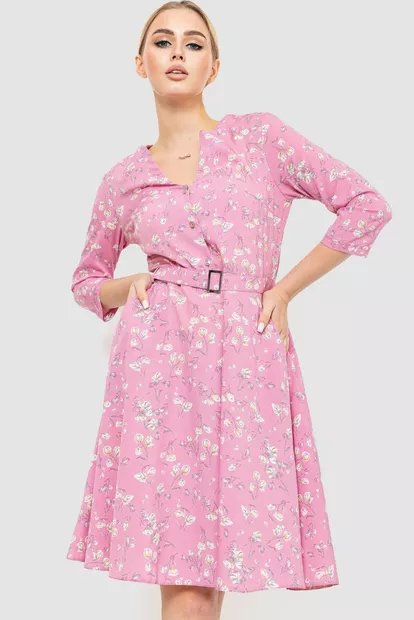 Платье софт, цвет розовый, 230R032-2