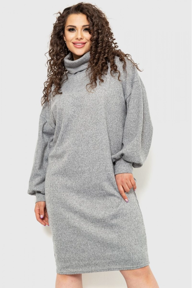 Купити Сукня вільного крою, колір сірий, 153R2193 - Фото №1